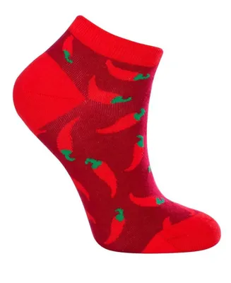 Love Sock Company Women's Chili Ankle W-Cotton Novelty Socks with Seamless Toe, Pack of 1