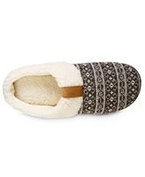 Isotoner Signature Women's Fairisle Knit Braelyn Hoodback Slippers