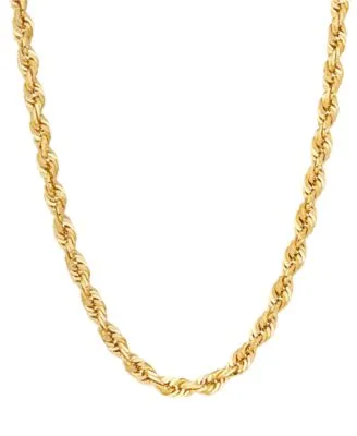 Diamond Cut Rope Chain 4 3 8mm Necklace Collection In 10k Gold
