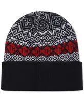 Tommy Hilfiger Men's Diamond Fair Isle Patterned Cuff Beanie Hat