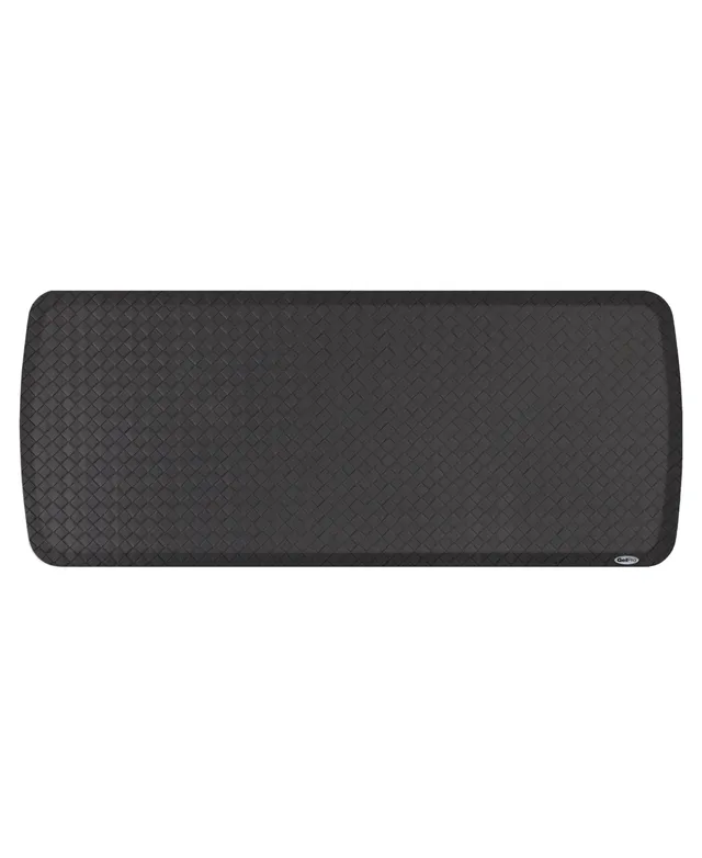 GelPro Elite Basketweave Black 20 in. x 72 in. Comfort Kitchen Mat