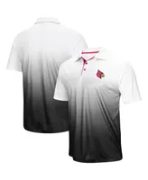 Men's Colosseum Heathered Gray Louisville Cardinals Magic Team Logo Polo Shirt