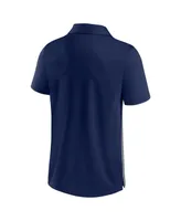 Men's Fanatics Navy and Heathered Gray Cal Bears Split Block Color Polo Shirt