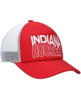 Men's adidas Crimson, White Indiana Hoosiers Wave Foam Trucker Snapback Hat