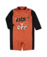 Toddler Girls Texas Orange, Black Longhorns Wave Runner Wetsuit