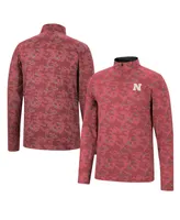 Men's Colosseum Scarlet Nebraska Huskers Tivo Quarter-Zip Jacket