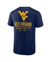 Men's Fanatics Navy West Virginia Mountaineers Game Day 2-Hit T-shirt