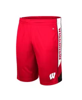 Men's Colosseum Red Wisconsin Badgers Pool Time Shorts