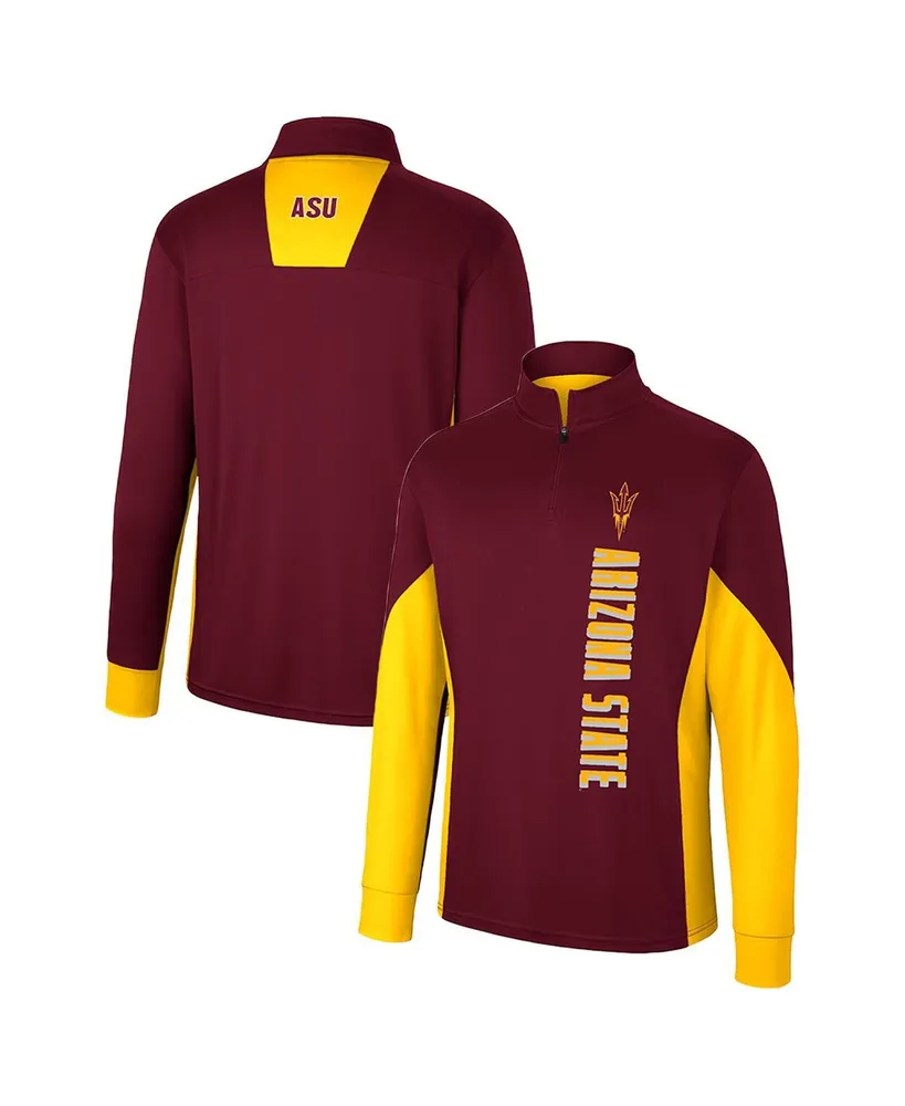 Men's Colosseum Maroon Arizona State Sun Devils Bart Quarter-Zip Windshirt