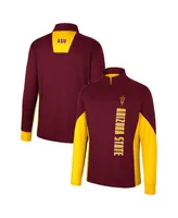 Men's Colosseum Maroon Arizona State Sun Devils Bart Quarter-Zip Windshirt