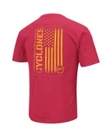 Men's Colosseum Cardinal Iowa State Cyclones Oht Military-Inspired Appreciation Flag 2.0 T-shirt