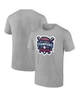 Men's Fanatics Heathered Gray Ole Miss Rebels 2022 Ncaa Baseball College World Series Champions Official Logo T-shirt