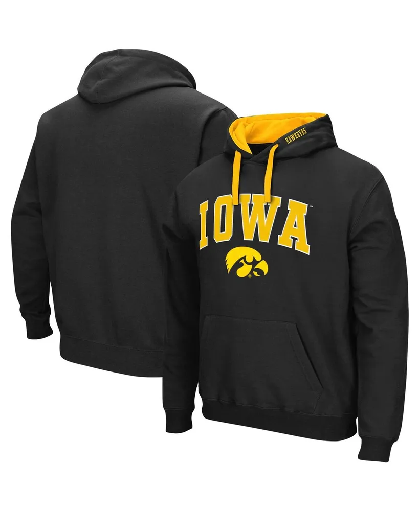 Men's Colosseum Black Iowa Hawkeyes Big and Tall Arch & Logo 2.0 Pullover Hoodie