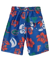 Little Boys Wes & Willy Royal Florida Gators Floral Volley Swim Shorts