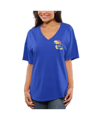 Women's Royal Kansas Jayhawks Spirit Jersey Oversized T-shirt