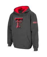 Big Boys Stadium Athletic Charcoal Texas Tech Red Raiders Big Logo Pullover Hoodie