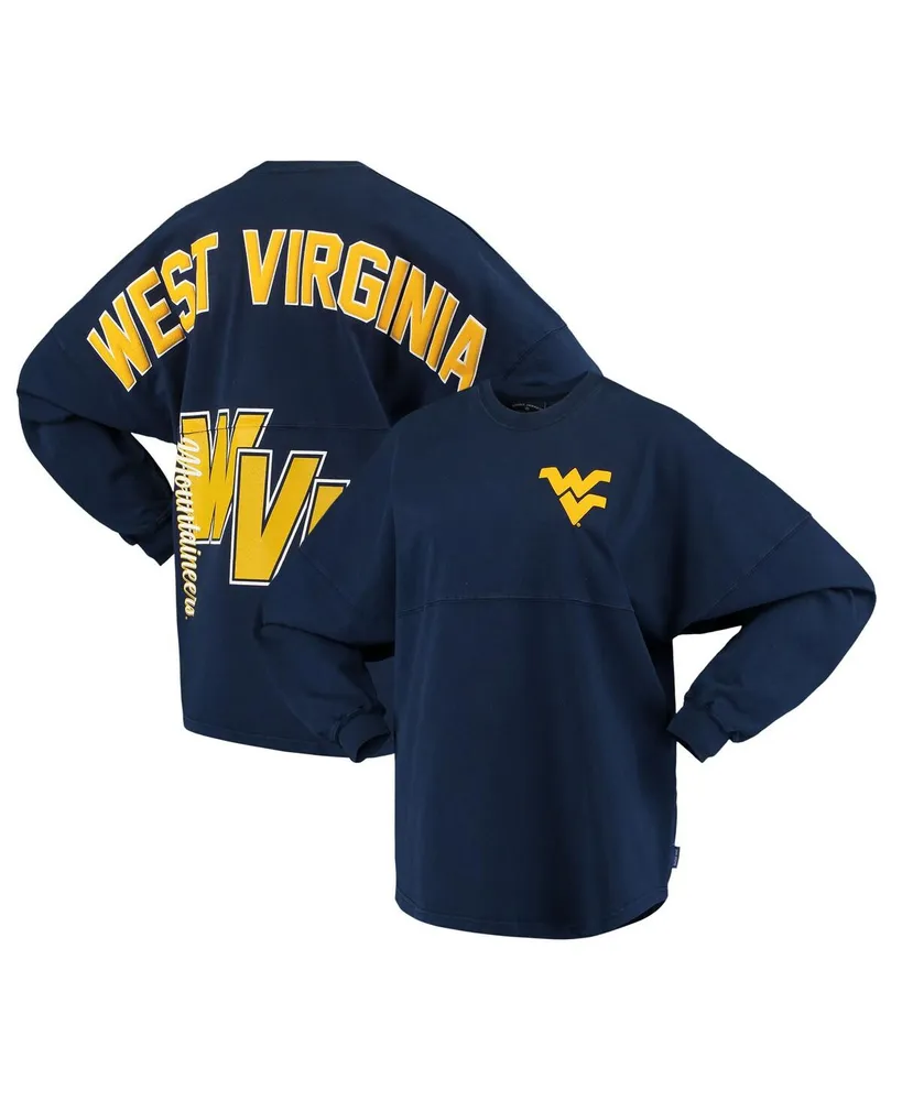 Women's Navy West Virginia Mountaineers Loud n Proud Spirit Jersey T-shirt