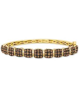 Le Vian Chocolate Diamond Square Cluster Bangle Bracelet (3-1/2 ct. t.w.) in 14k Gold