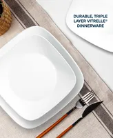 Corelle Vivid White 16 Piece Dinnerware Set, Service for 4