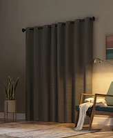 Scott Living Rafaela Woven Pattern Chenille 100% Blackout Grommet Curtain Panel