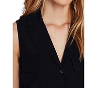 Court & Rowe Women's Sleeveless Button-Down Blouse