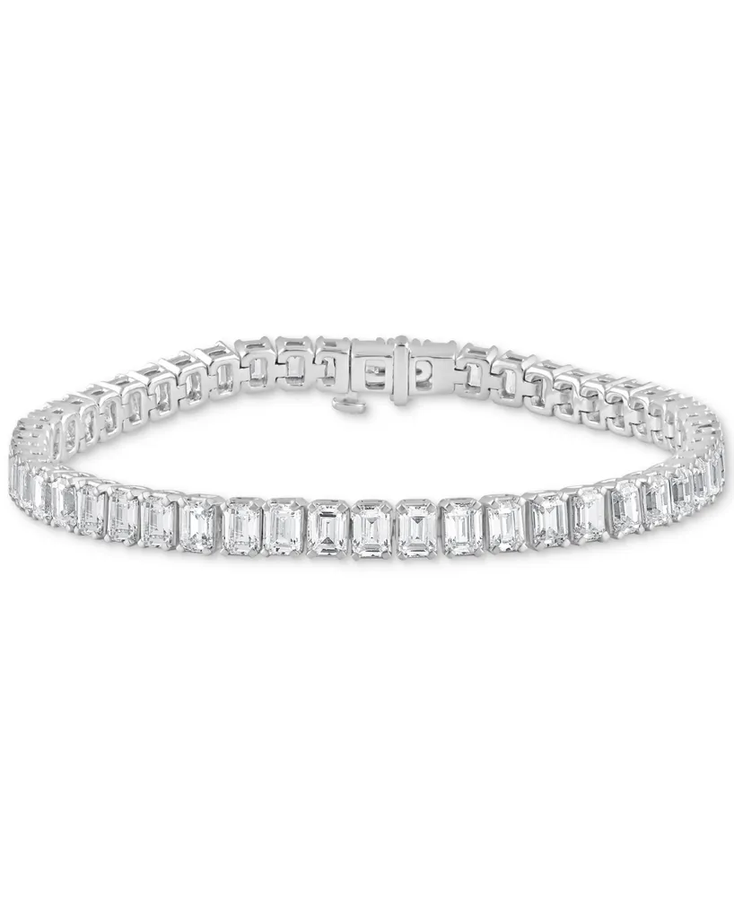 Macy's Diamond Princess Tennis Bracelet (10 ct. t.w.) in 14k White Gold -  Macy's