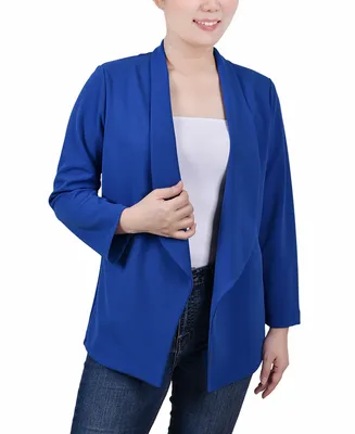 Ny Collection Women's 3/4 Sleeve Ponte Jacket