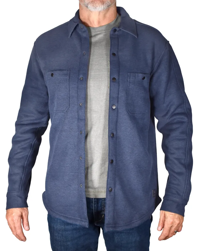 Eddie Bauer Mens Voyager Fleece-Lined Shirt Jacket (Storm)