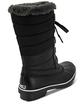 Jbu Women's Siberia Waterproof Lace-Up Quilted Cold-Weather Boots