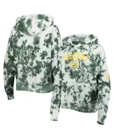 Women's New Era Green Bay Packers Cloud Dye Fleece Pullover Hoodie