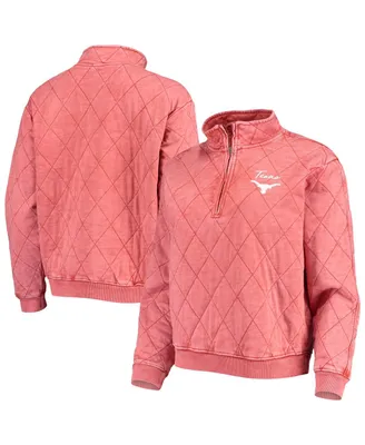 Women's Gameday Couture Texas Orange Longhorns Unstoppable Chic Quilted Quarter-Zip Jacket