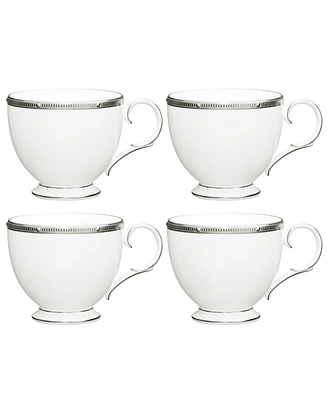 Noritake Rochelle Platinum Set of 4 Cups, Service For 4