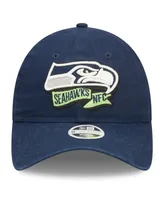 Women's New Era College Navy Seattle Seahawks 2022 Sideline Adjustable 9TWENTY Hat