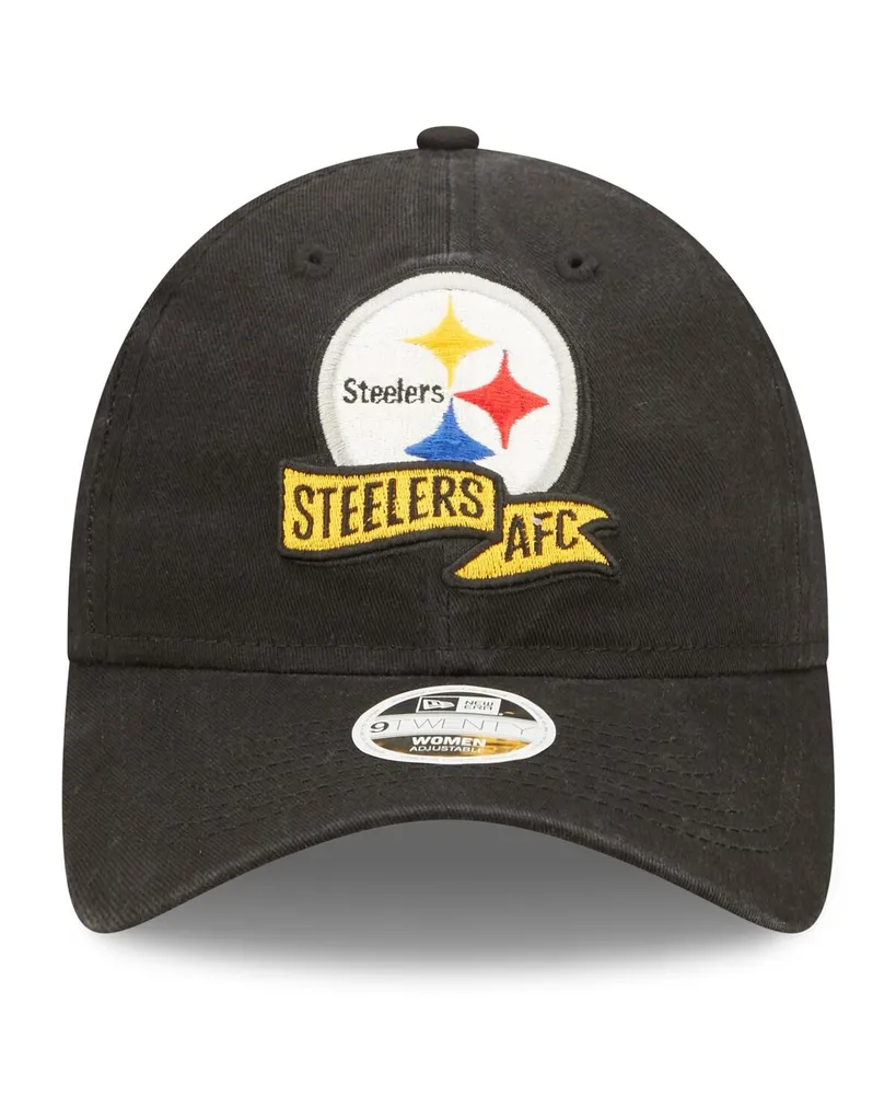 Women's New Era Black Pittsburgh Steelers 2022 Sideline Adjustable 9TWENTY Hat