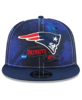 Men's New Era Navy New England Patriots 2022 Sideline 9FIFTY Ink Dye Snapback Hat