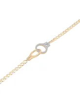 Wrapped Diamond Handcuff Ankle Bracelet (1/6 ct. t.w.) in 10k Gold, Created for Macy's