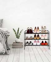 Seville Classics 3-Tier Stackable 9-Pair Resin Slat Shoe Rack