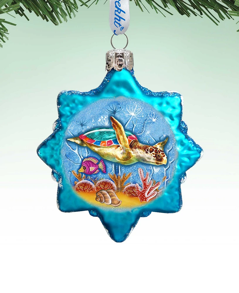 Designocracy Turtle Mercury Holiday Ornament