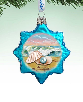 Designocracy Pearl Shell Mercury Holiday Ornament