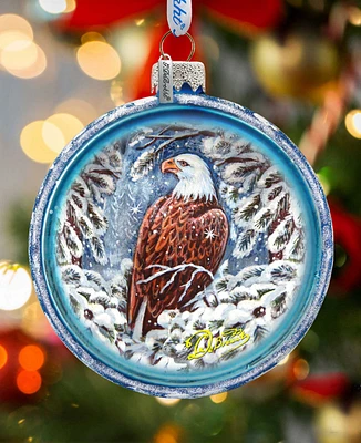 G.DeBrekht Eagle Cut Ball Holiday Ornament