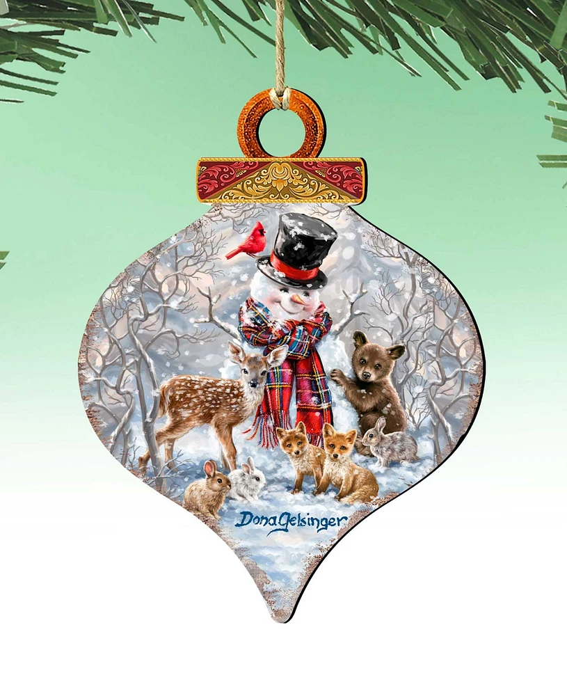 Designocracy Forest Friends Holiday Ornaments, Set of 2