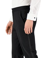 Hugo by Boss Men Unfinished Hem Modern-Fit Wool Blend Super Flex Stretch Tuxedo Pant