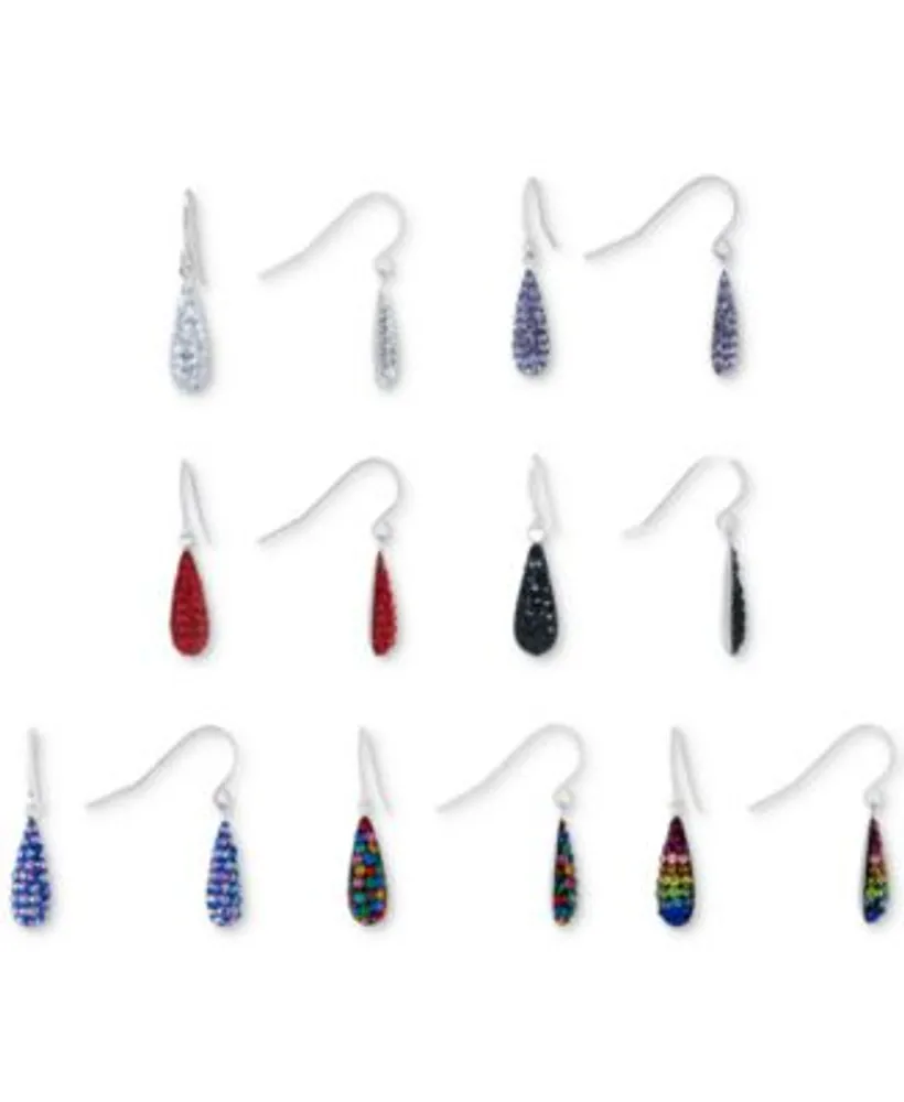 Giani Bernini Crystal Pave Teardrop Earring Collection In Sterling Silver Created For Macys