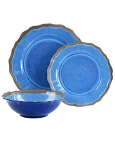 Elama Glossy Andres 12 Piece Melamine Dinnerware Set, Service for 4