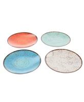 Elama Glossy Olivia 12 Piece Melamine Dinnerware Set, Service for 4