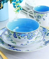 Elama Mandala Concord 16 Piece Round Porcelain Dinnerware Set, Service for 4