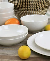 Elama FaTima 16 Piece Porcelain Double Bowl Dinnerware Set, Service for 4