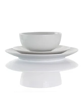 Elama Josefa 18 Piece Porcelain Dinnerware Set with Large Serving Bowls