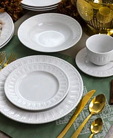 Elama Country Kitchen Solid 20 Piece Porcelain Dinnerware Set, Service for 4