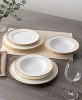Noritake Rochelle Gold 12-Piece Dinnerware Set, Service for 4
